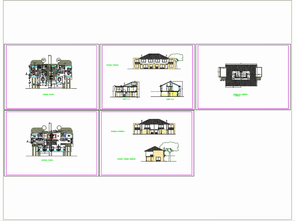 One Family House In Autocad Cad Download 3 96 Mb Bibliocad