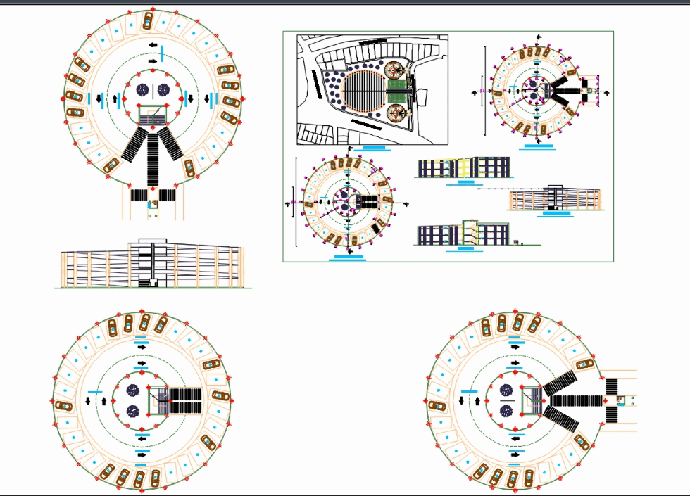 parking bibliocad autocad dwg cad