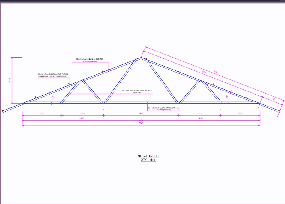 Truss in AutoCAD Download CAD free (390.3 KB) Bibliocad