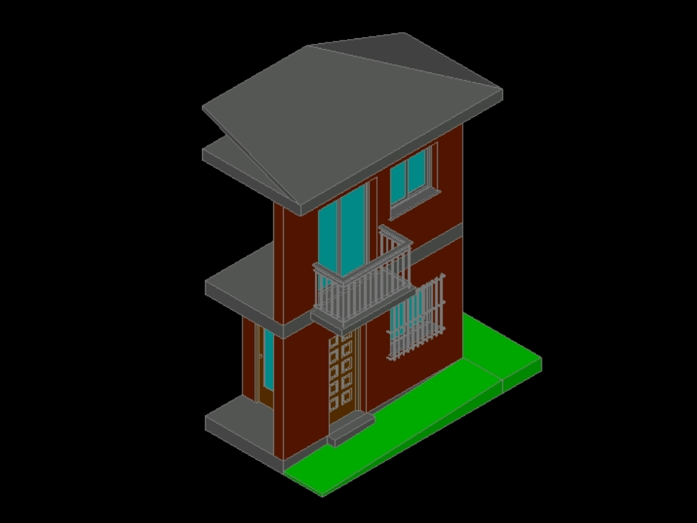 Façade de logement en 3D.