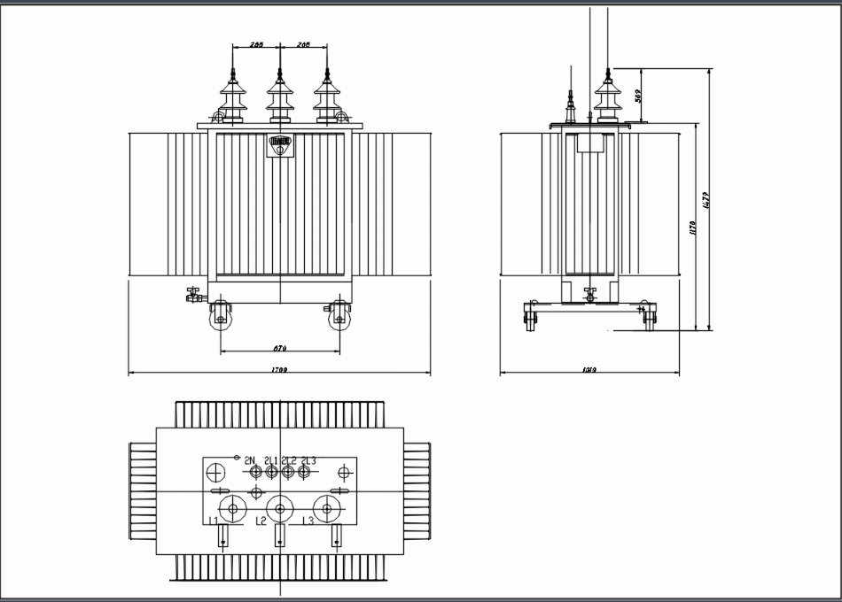 Transformer / power tr24kv - 800kva in AutoCAD | CAD (58.47 KB) | Bibliocad