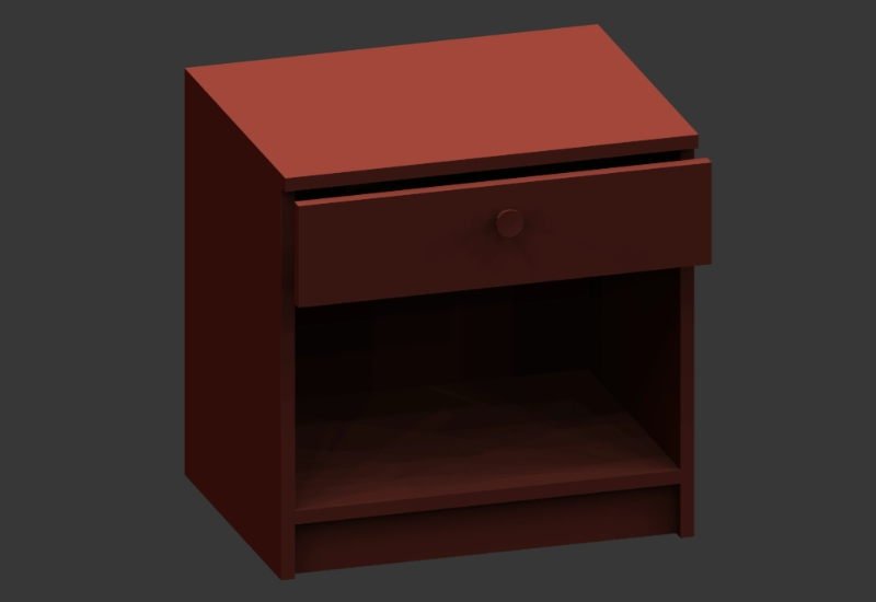 Bedside table 45x60x45 cm.