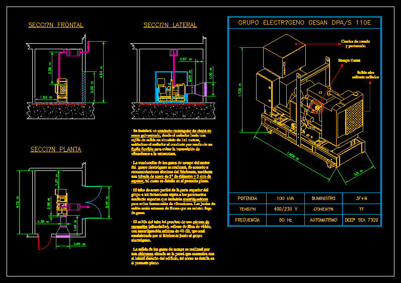 Generator in AutoCAD | CAD download (266.38 KB) | Bibliocad