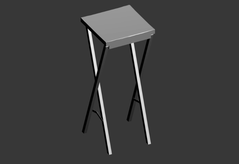 Wooden stool 34.5x34.5x80 cm scissors type.