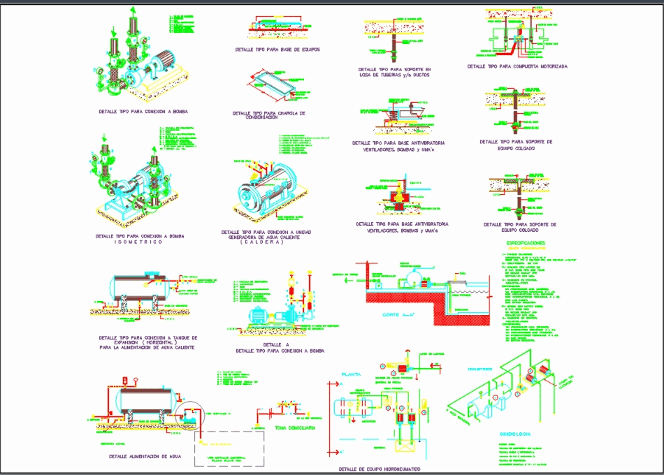 Hydropneumatic system in AutoCAD | CAD download (1.07 MB ... hvac duct drawing images 