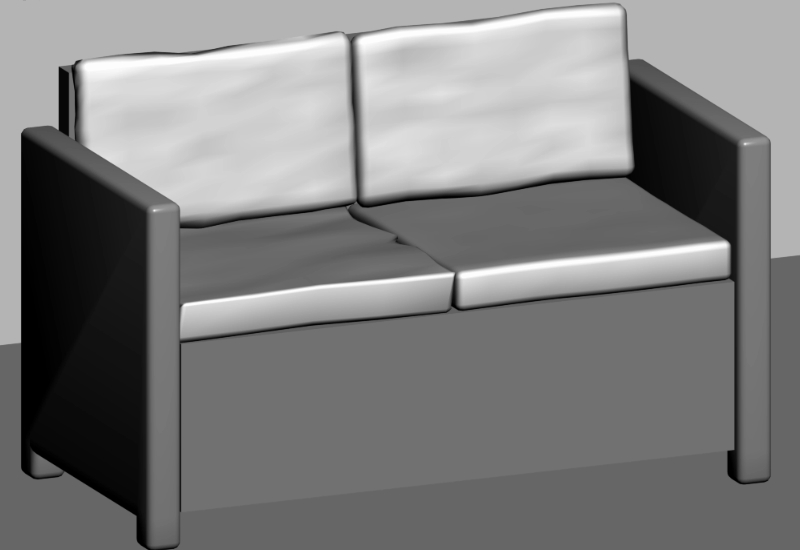 Outdoor-Sofa 2-Sitzer 129x63x77 cm