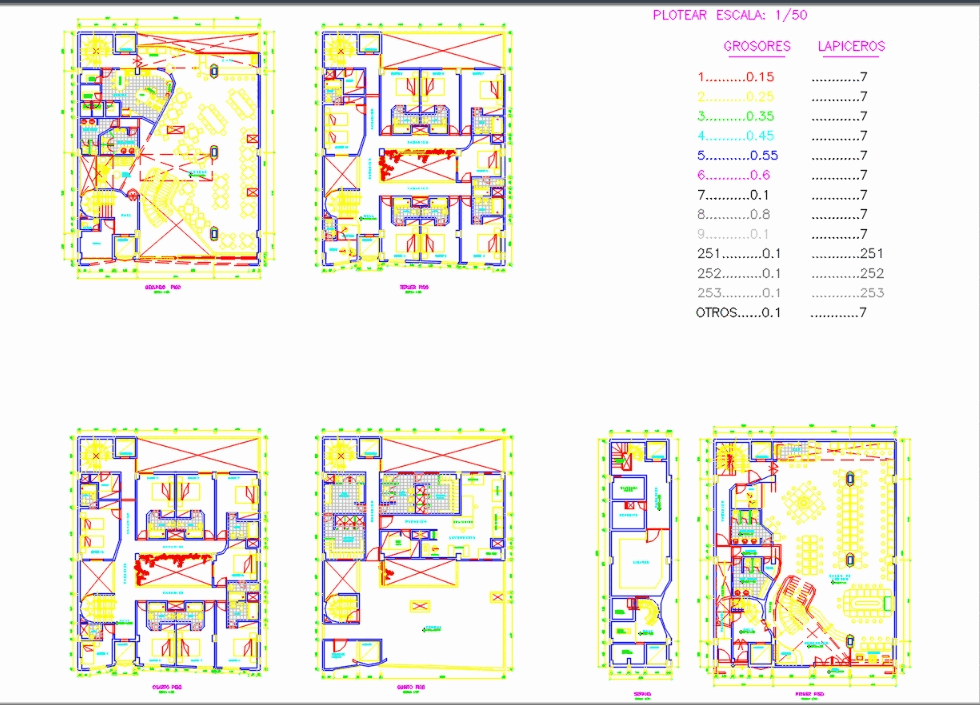 Planos De Restaurantes Dwg