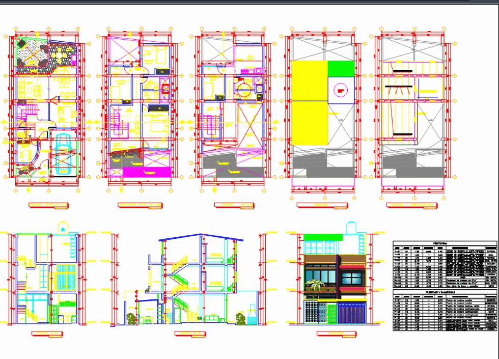 Única Casa De Família Em Autocad Baixar Cad 1 1 Mb Bibliocad