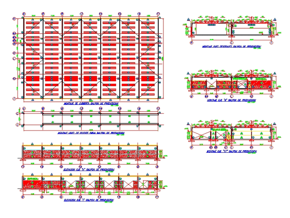 Plano Ingenieria Galpon Hormigon En Autocad Cad 38921 Kb Bibliocad 