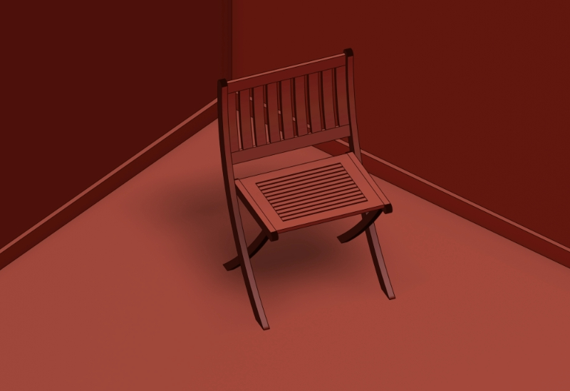 Chaise en bois 56x41x89 cm.