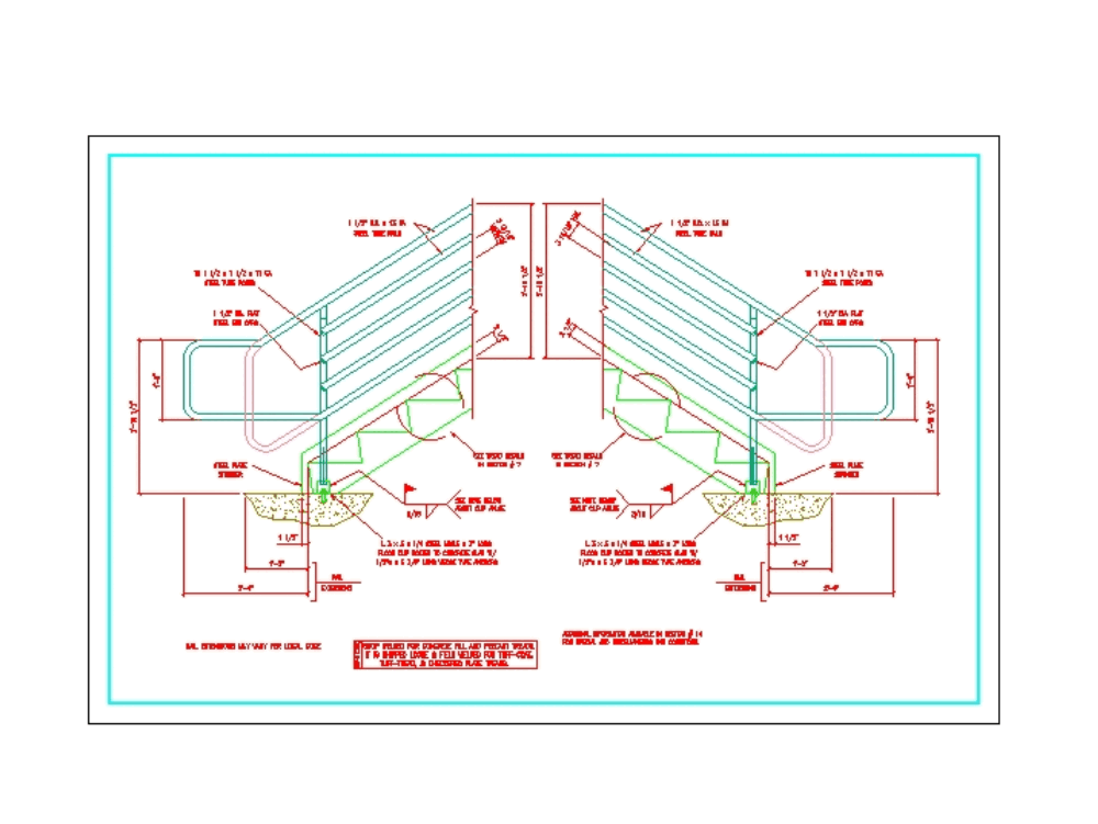 Handrail details in AutoCAD Download CAD free 3.36 MB 