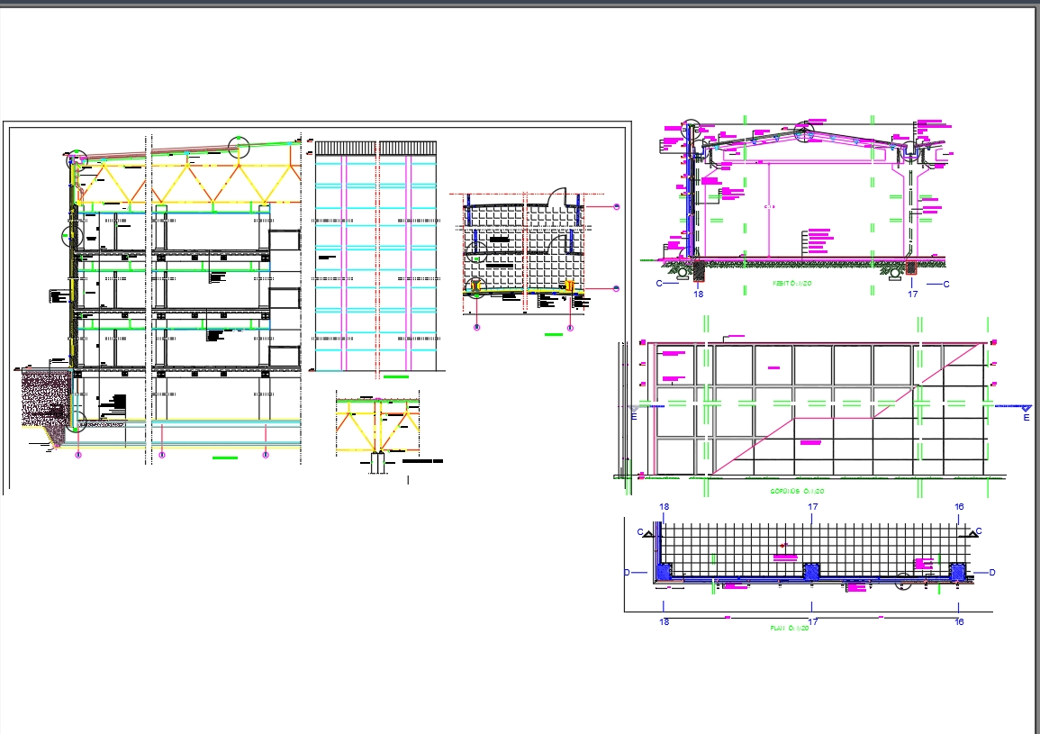 Détail de la structure en acier