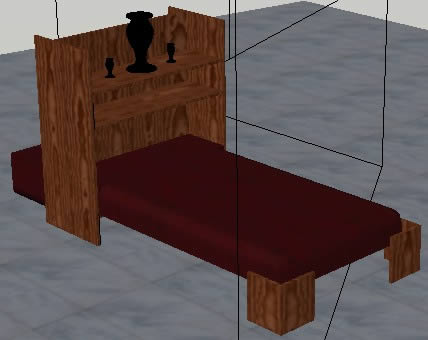 Chair single bed shelf