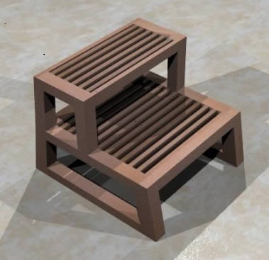 41x43x35 cm step stool.