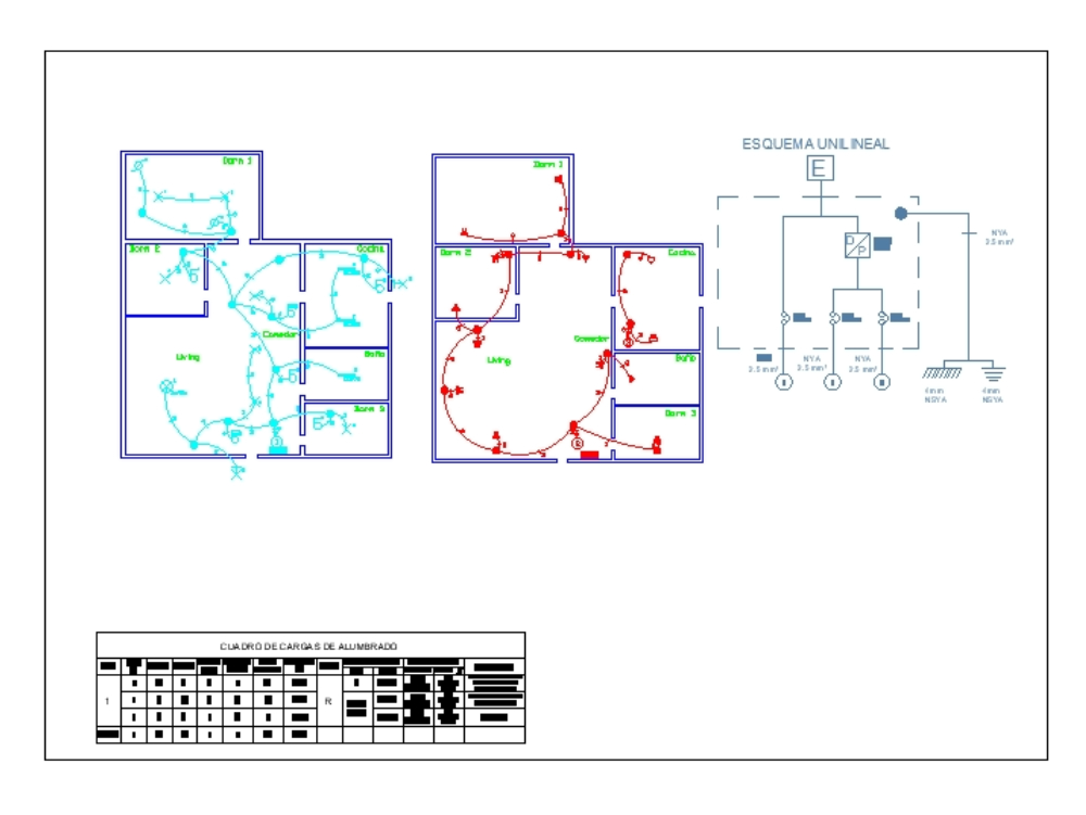 70 m2 house electrical plan