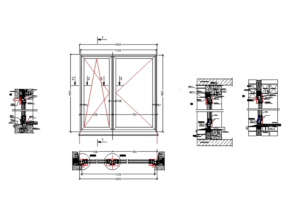 Fenêtre Dessin Dans Autocad Téléchargement Cad 55881 Kb Bibliocad 0863