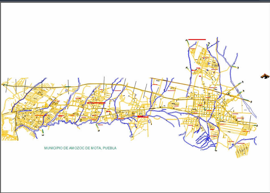 Map of the municipality of amozoc de mota