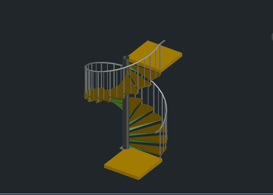 3d spiral staircase