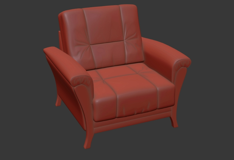 individual armchair 3d