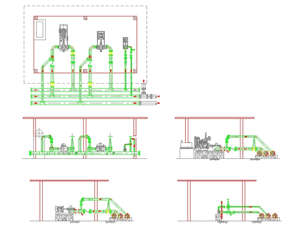 Fire pump building in AutoCAD CAD download (1.29 MB 