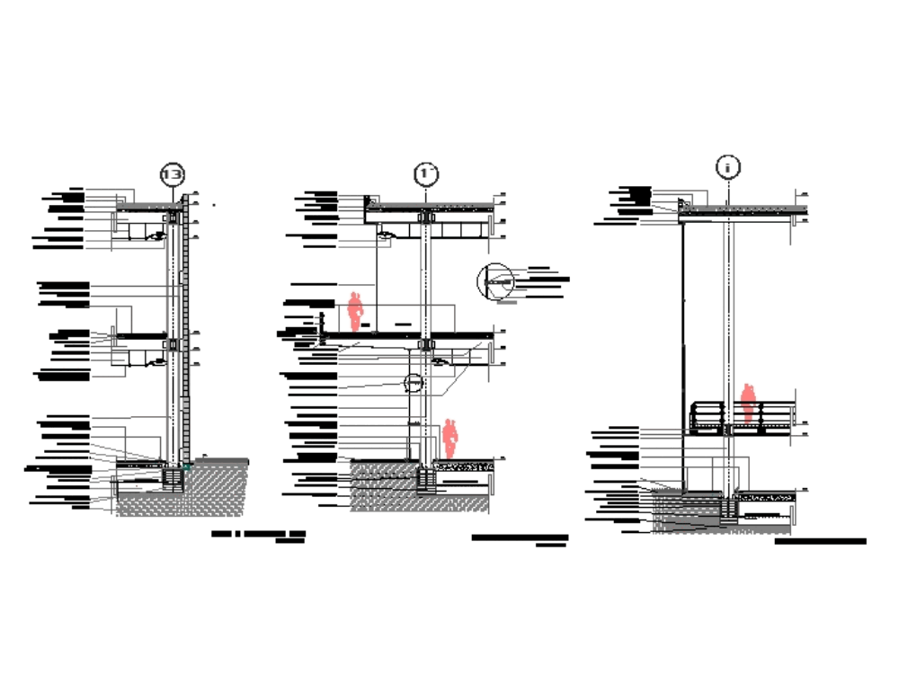Cortes x fachada en AutoCAD | Descargar CAD (284.34 KB) | Bibliocad