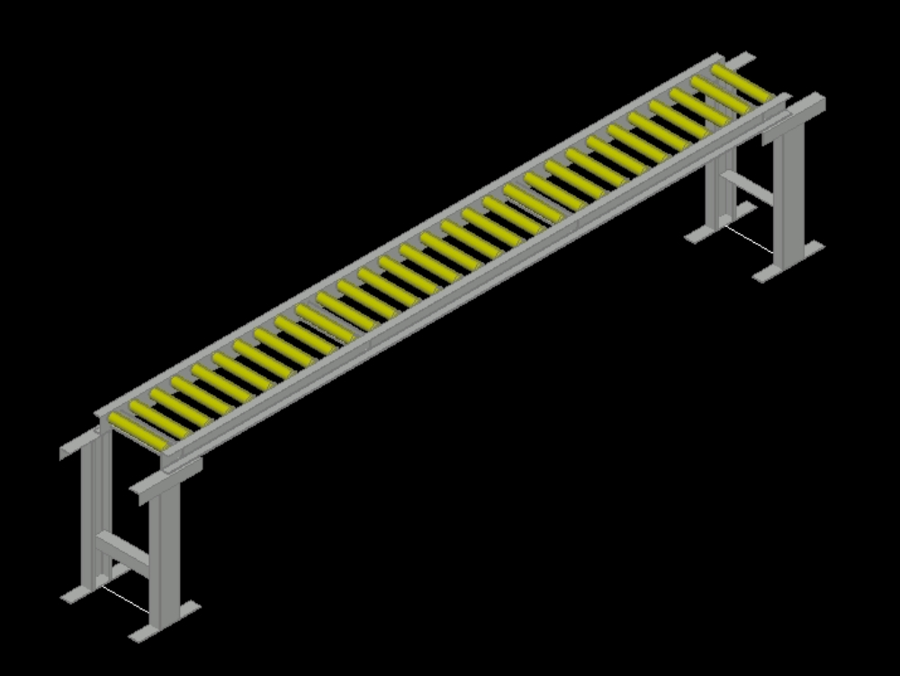 Conveyor belt in 3d.