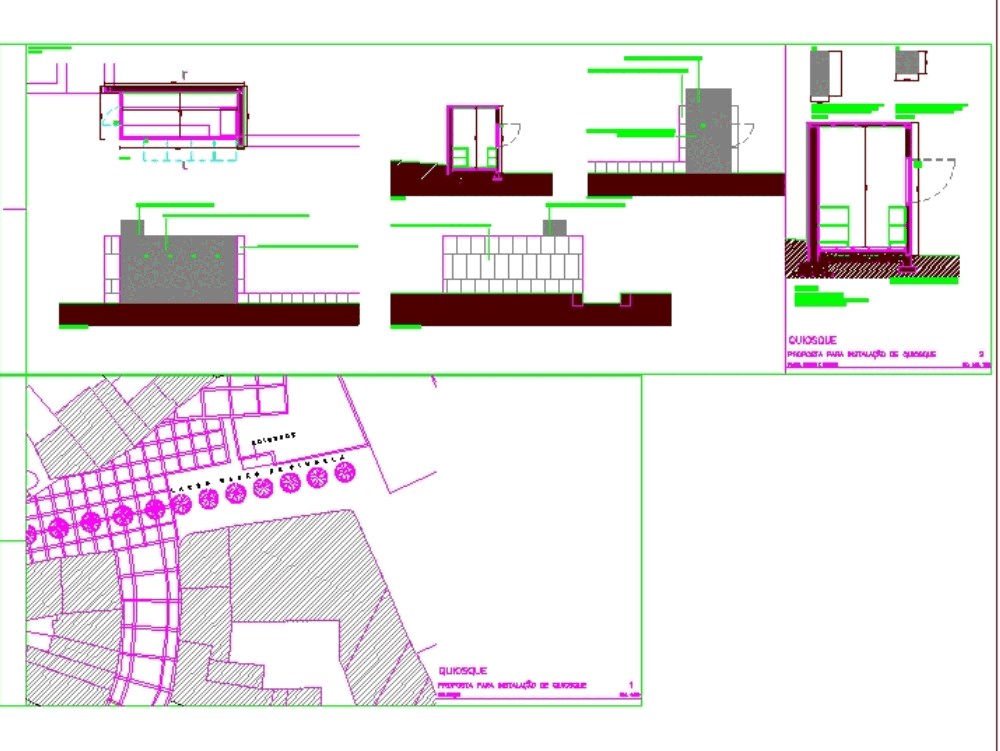Kiosk urban in AutoCAD CAD download (160.43 KB) Bibliocad