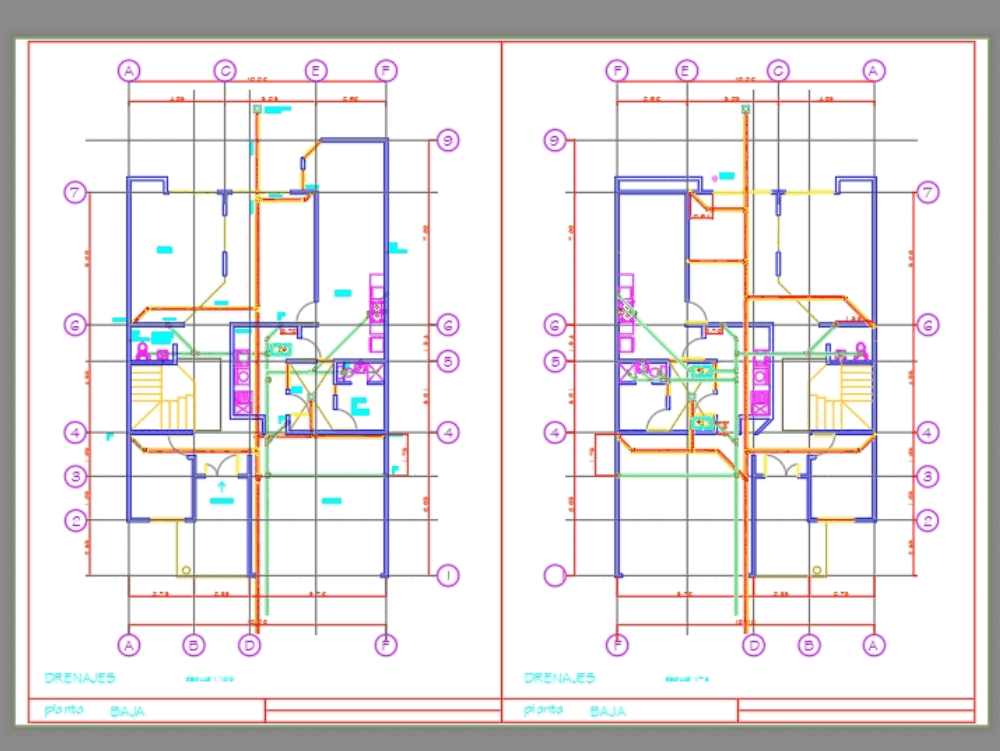 Instalacion De Drenaje En Autocad Descargar Cad Gratis 10757 Kb Bibliocad 4748