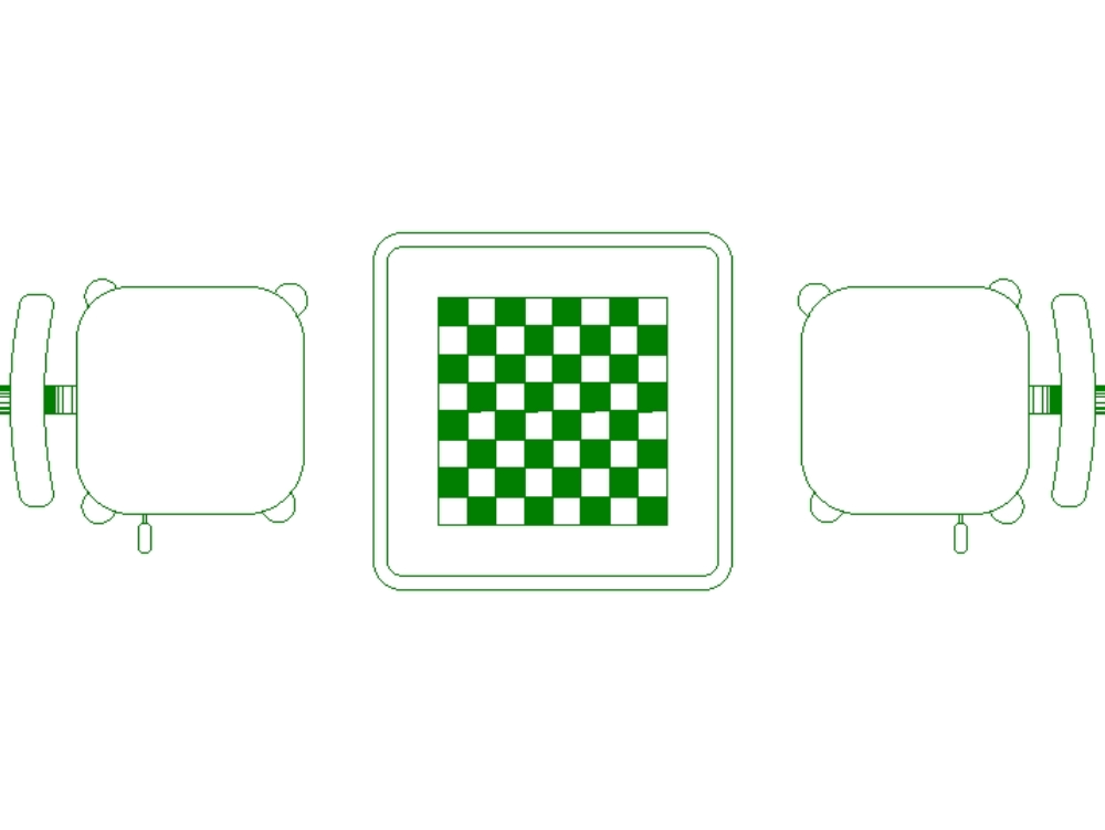 Tabuleiro de xadrez em SKP, Baixar CAD Grátis (1.04 MB)