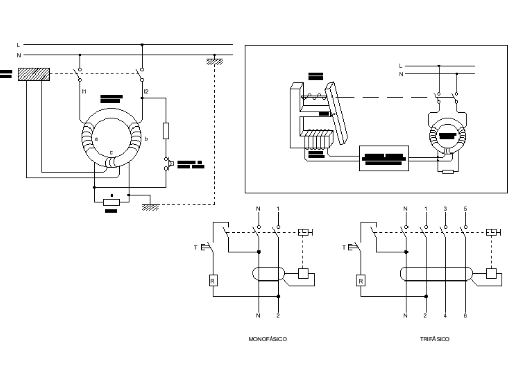 Rcd in AutoCAD | CAD download (27.12 KB) | Bibliocad circuit diagram drawing images 