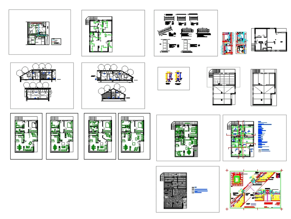 Casa de techo, vivienda de atico en AutoCAD | CAD (718.2 KB) | Bibliocad