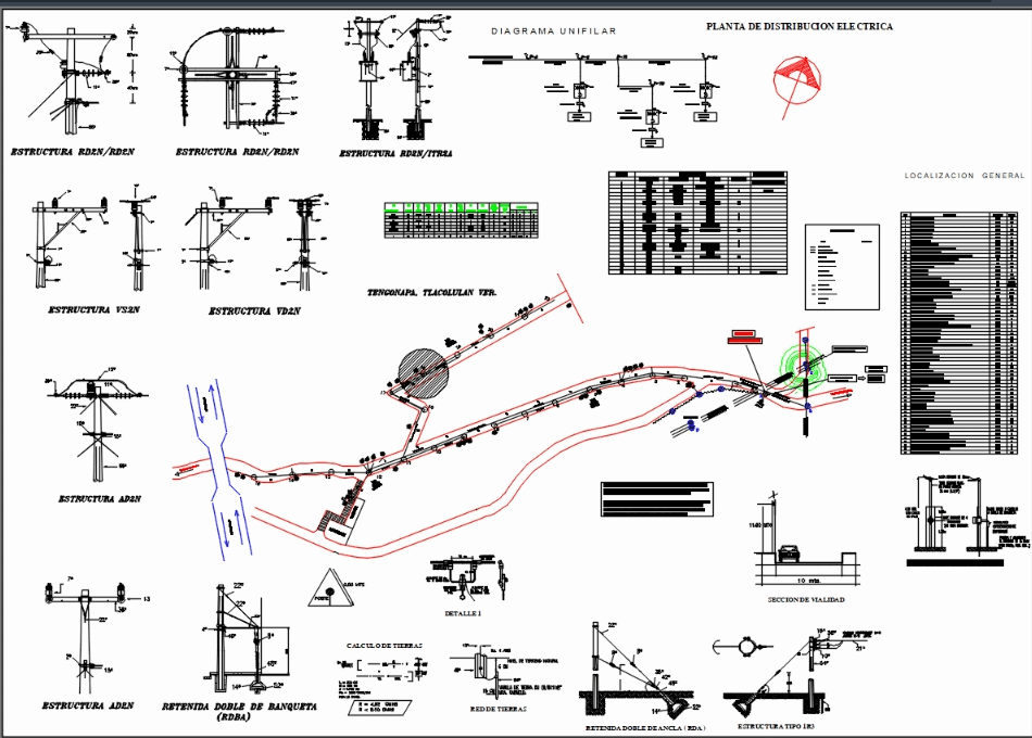Construcion de red electrica 3 fases (642.18 KB) | Bibliocad cat cable diagram 