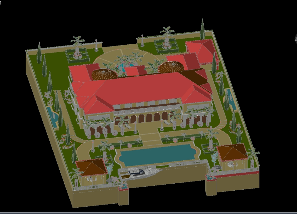 Palais face à la mer modèle 3D