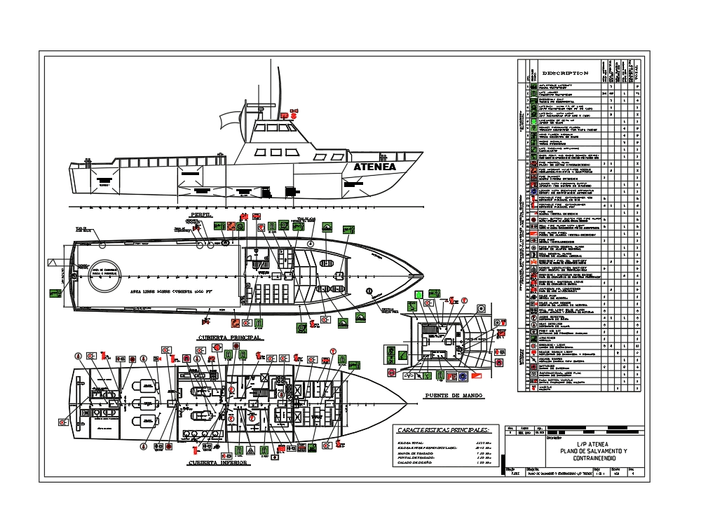 Rescue boat atenea ci in AutoCAD | CAD download (7.94 MB ...