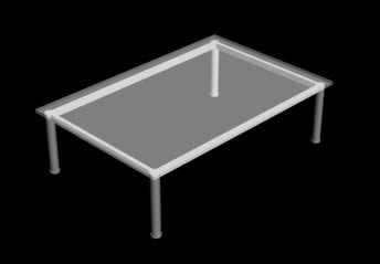 3D Table Modelo  -  Le Corbusier