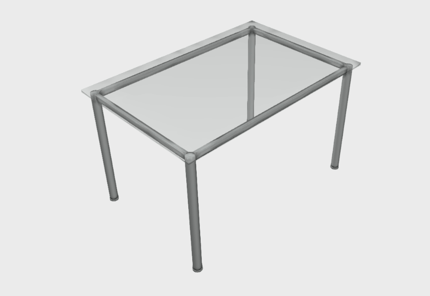 Modelo de Mesa 3D - Le Corbusier