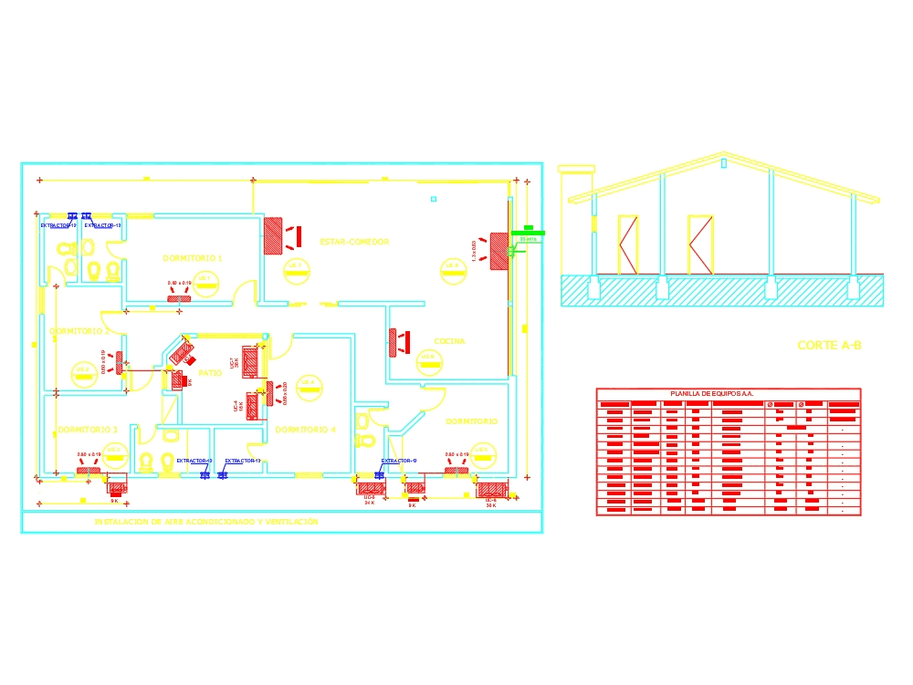 Air conditioning project in AutoCAD | Download CAD free (97.93 KB