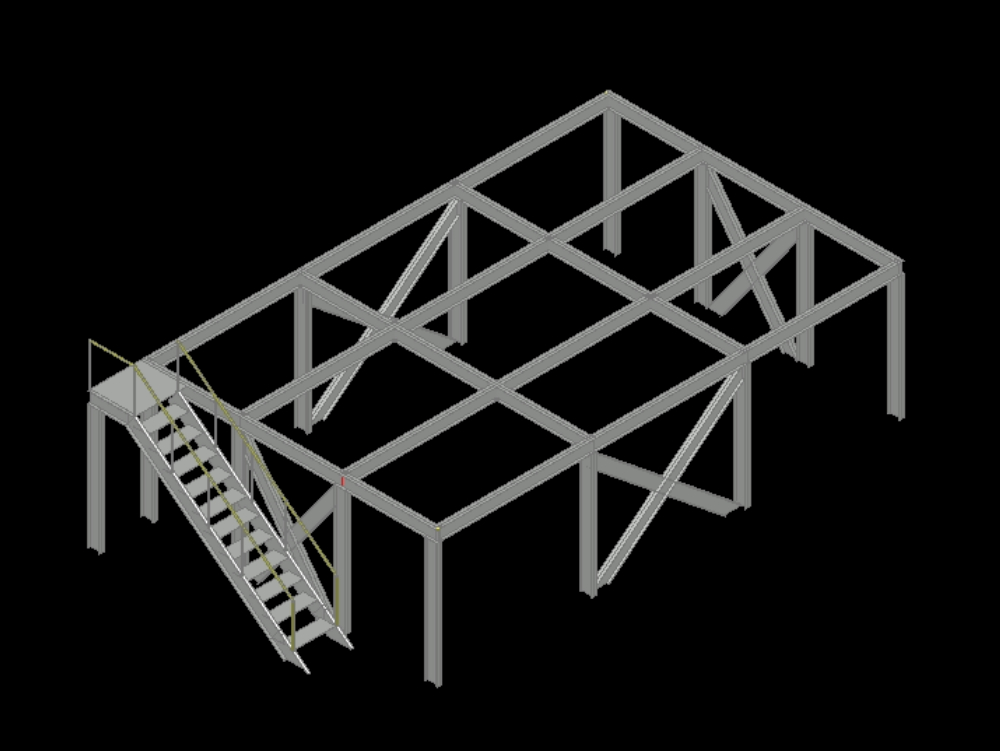 Estructura metalica en 3D.