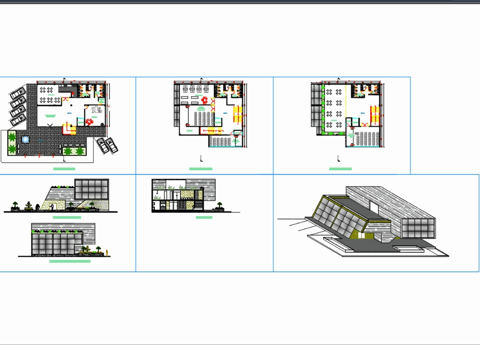 Centro Cultural En Autocad Descargar Cad 2 02 Mb Bibliocad