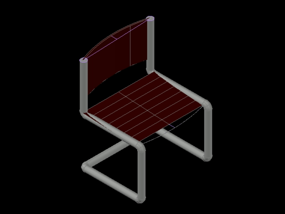 Chaise de campagne en 3D.