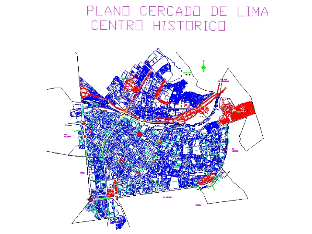 Kataster des historischen Zentrums von Lima - Peru.