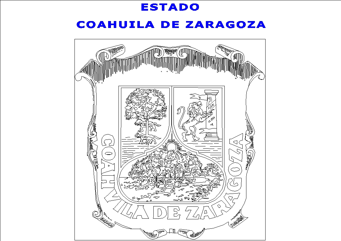 Shield Coahuila de Zaragoza / Shield / State of Coahuila, Mexico.