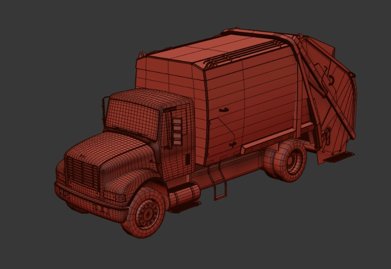 Caminhão de lixo 3D