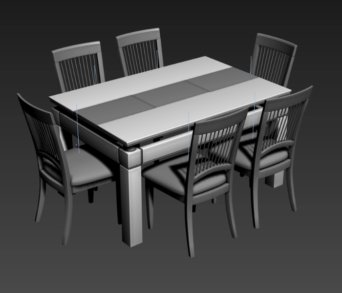 dinner table 3d