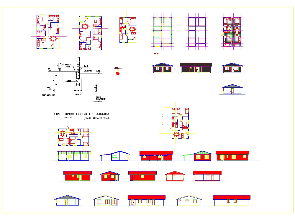 Planos De Vivienda Bifamiliar En Dwg Autocad Vivienda Unifamiliar Hot Sex Picture 8900