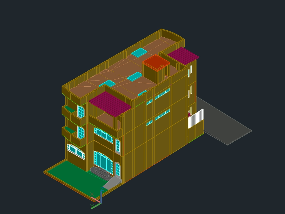 Casa 3 niveles 3D