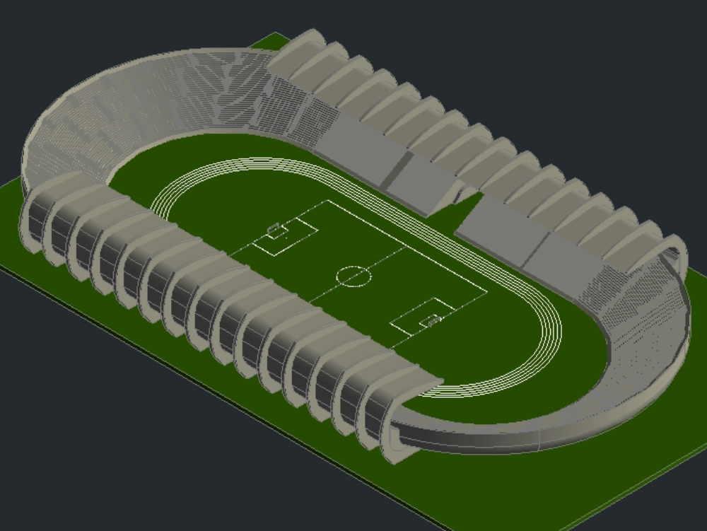 3d soccer stadium