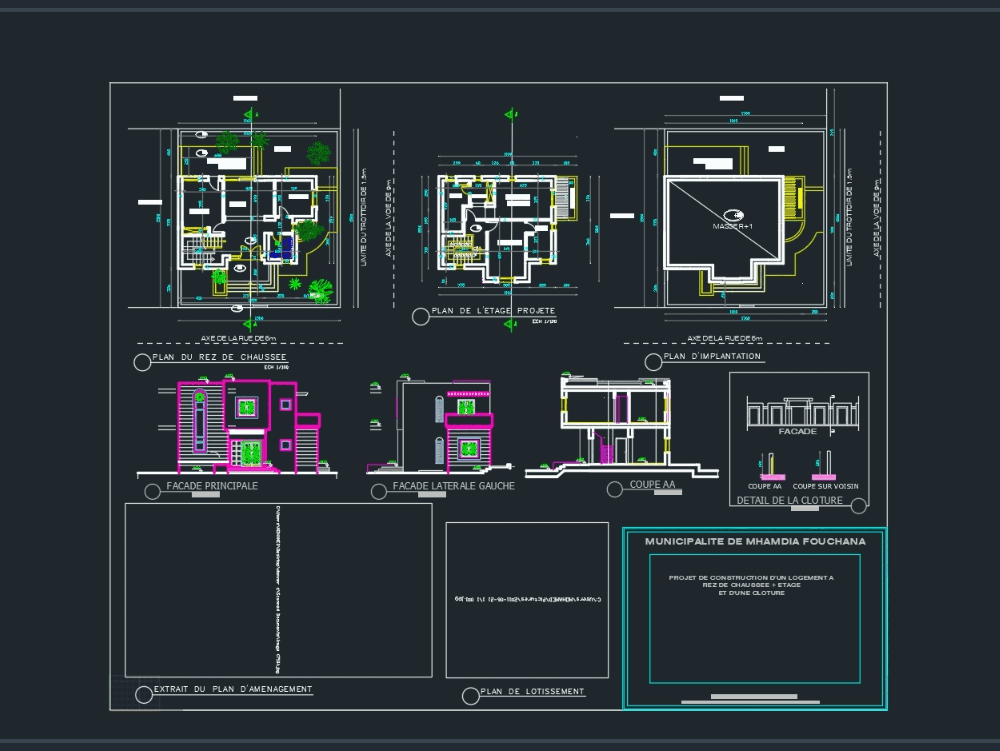 Villa B En AutoCAD | Descargar CAD Gratis (514.44 KB) | Bibliocad