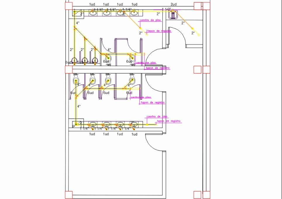 Baño instalaciones sanitarias en AutoCAD | CAD (67.44 KB ... hvac drawings in autocad 