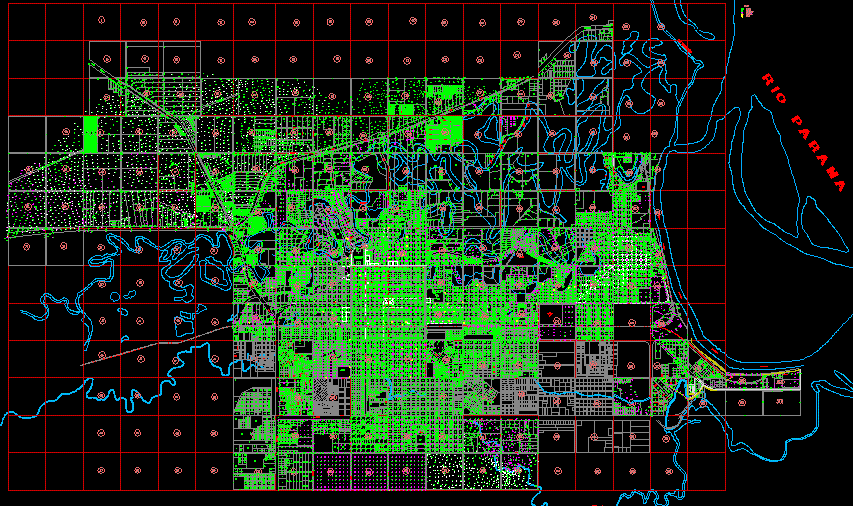 Carte de la ville de la résistance et de l'aire métropolitaine